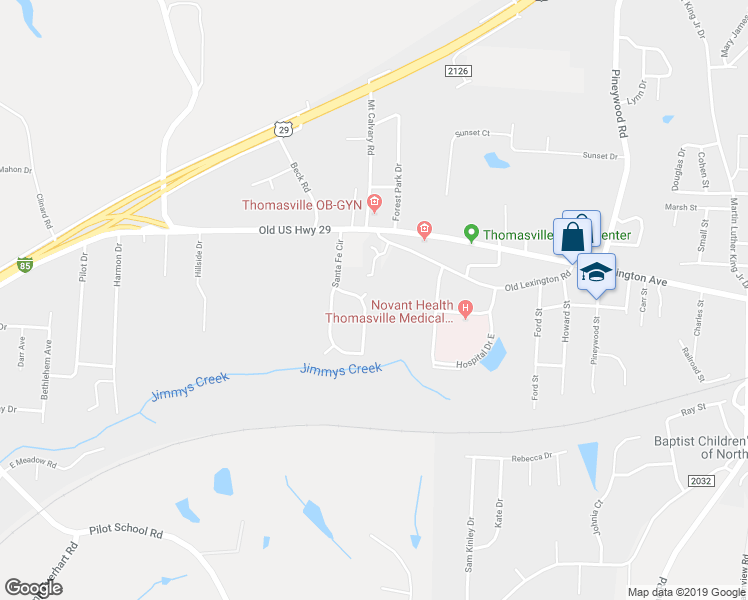 map of restaurants, bars, coffee shops, grocery stores, and more near 4 Lava Lane in Thomasville