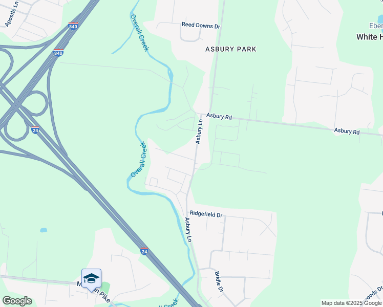 map of restaurants, bars, coffee shops, grocery stores, and more near 3605 Dixie Ln in Murfreesboro