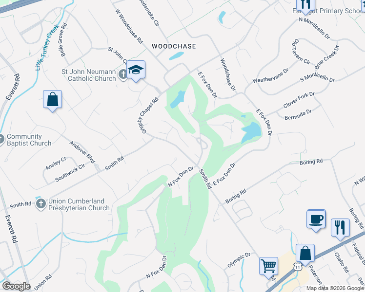 map of restaurants, bars, coffee shops, grocery stores, and more near 321 Heathermoor Drive in Knoxville