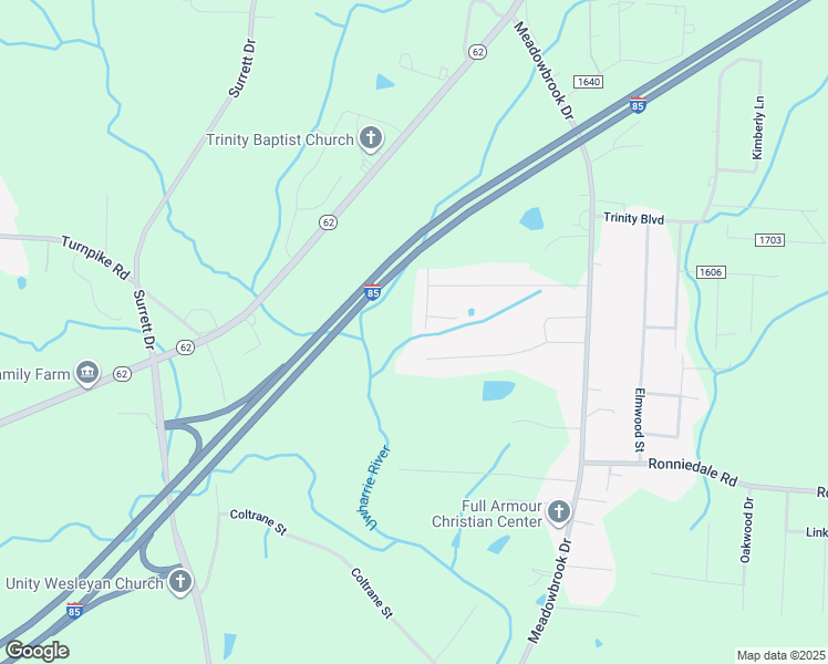 map of restaurants, bars, coffee shops, grocery stores, and more near 4891 Collins Street in Trinity