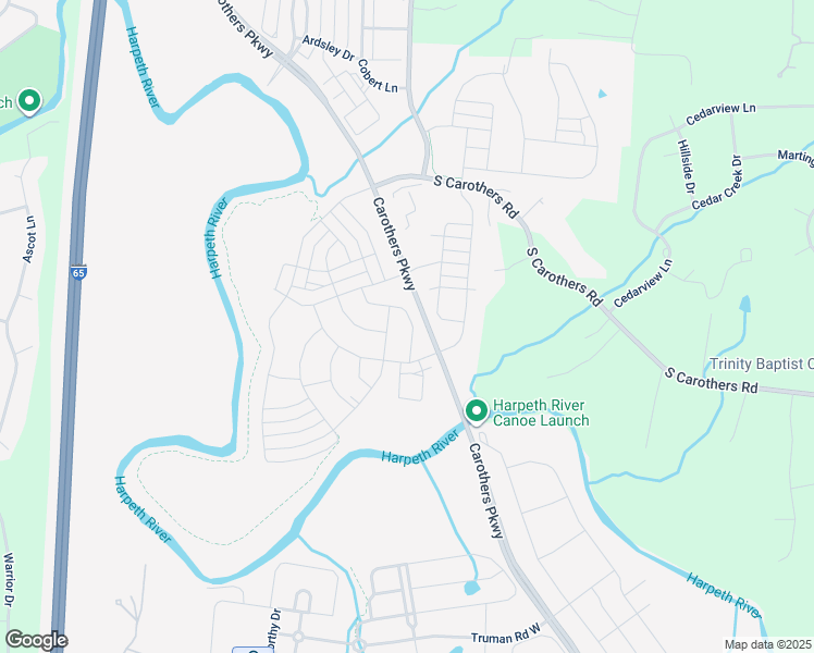 map of restaurants, bars, coffee shops, grocery stores, and more near 3045 Devinney Dr in Franklin