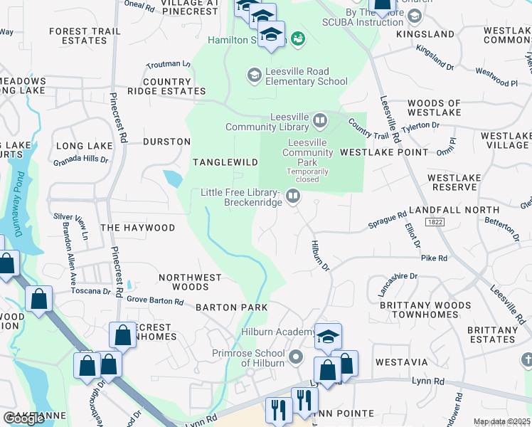 map of restaurants, bars, coffee shops, grocery stores, and more near 4605 Groundnut Court in Raleigh