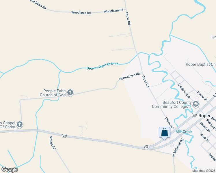 map of restaurants, bars, coffee shops, grocery stores, and more near 342 Hortontown Road in Roper