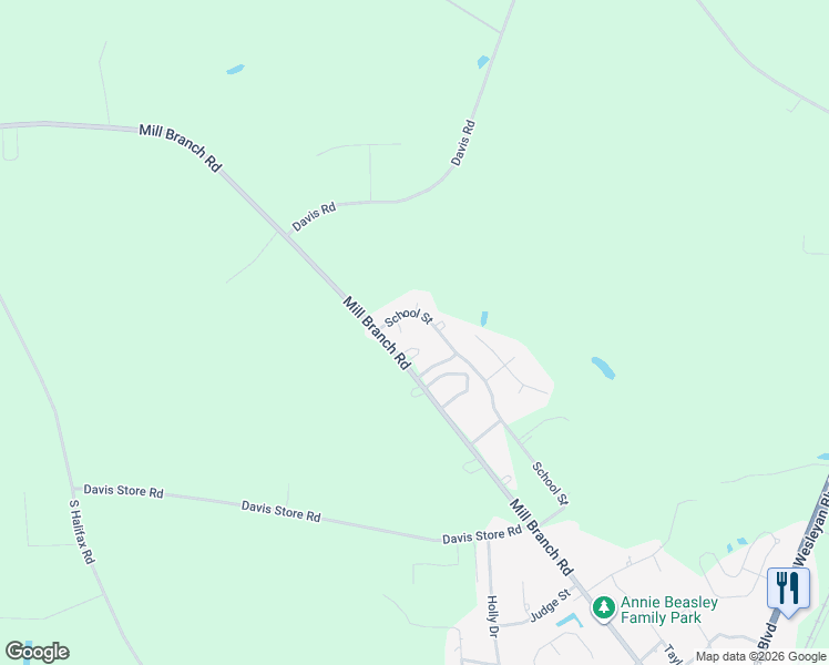 map of restaurants, bars, coffee shops, grocery stores, and more near 5229 Nancys Way in Rocky Mount