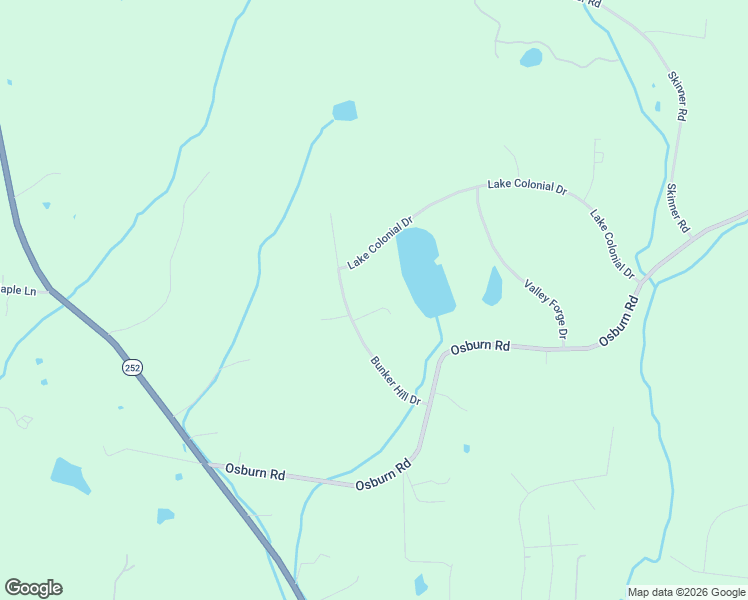 map of restaurants, bars, coffee shops, grocery stores, and more near 1020 Bunker Hill Drive in Arrington