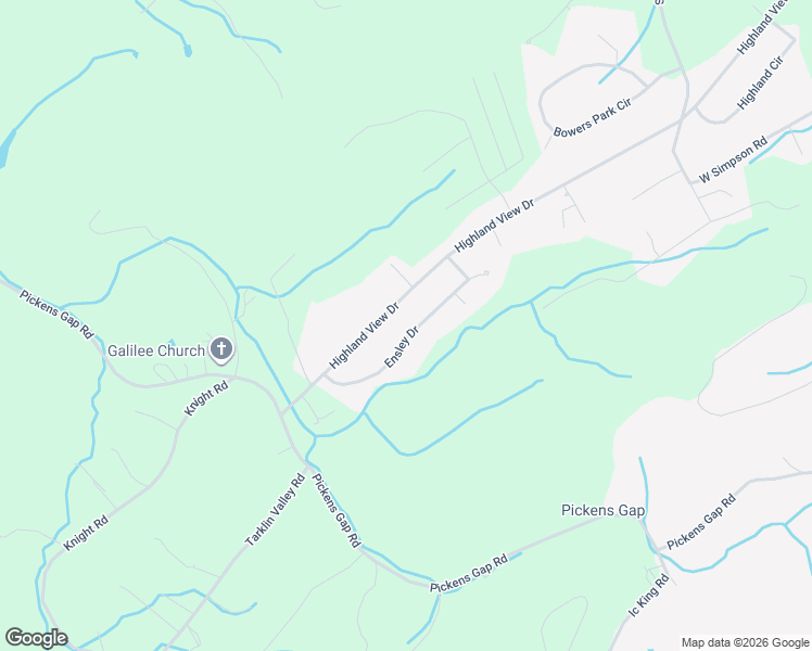 map of restaurants, bars, coffee shops, grocery stores, and more near 533 Ensley Drive in Knoxville