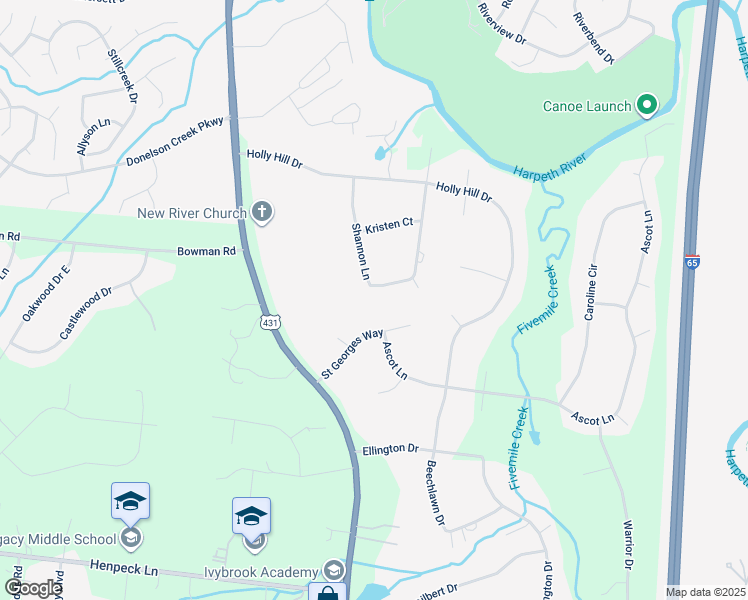 map of restaurants, bars, coffee shops, grocery stores, and more near 1012 Shannon Lane in Franklin