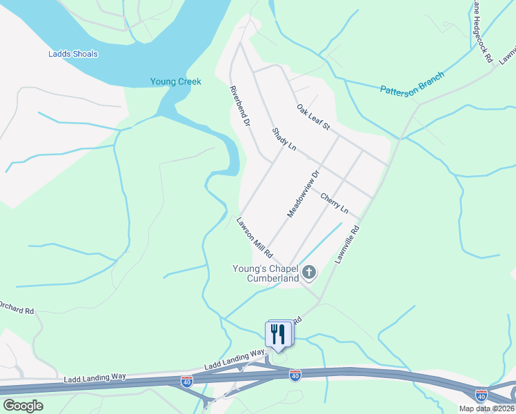 map of restaurants, bars, coffee shops, grocery stores, and more near 346 Lawson Mill Road in Kingston