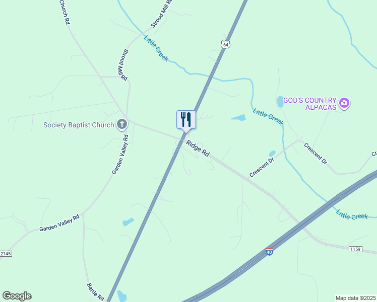 map of restaurants, bars, coffee shops, grocery stores, and more near 4423 U.S. 64 in Mocksville