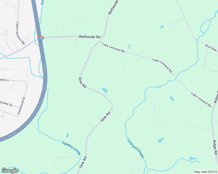 map of restaurants, bars, coffee shops, grocery stores, and more near 1072 Sink Road in Lexington