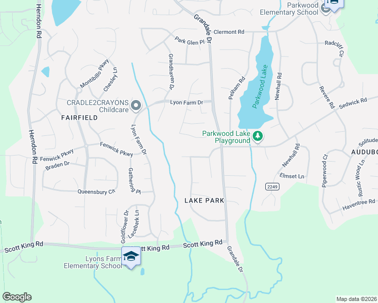 map of restaurants, bars, coffee shops, grocery stores, and more near 5702 Williamsburg Way in Durham