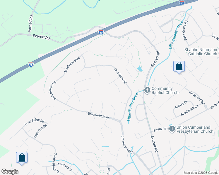 map of restaurants, bars, coffee shops, grocery stores, and more near 630 Vancurry Lane in Knoxville