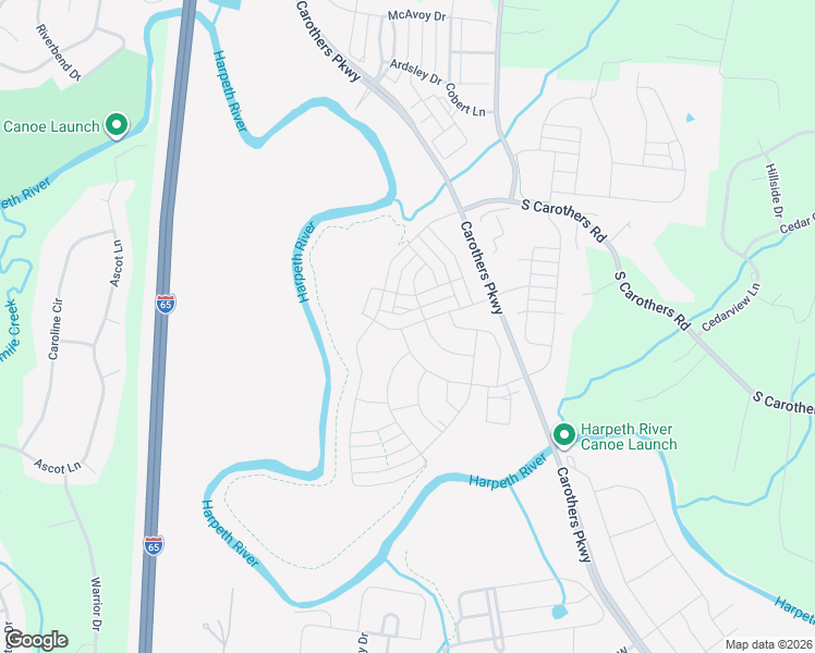map of restaurants, bars, coffee shops, grocery stores, and more near 5049 Laughing Brook Lane in Franklin