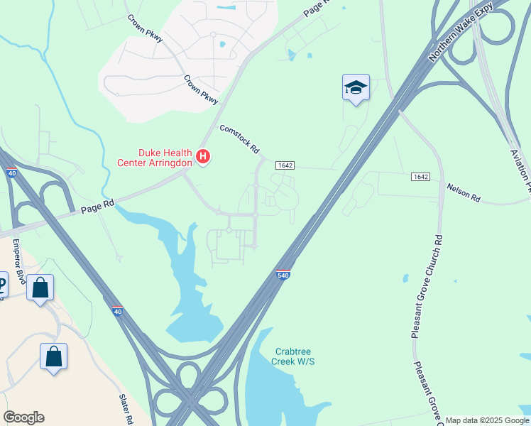 map of restaurants, bars, coffee shops, grocery stores, and more near 5811 Arringdon Park Drive in Morrisville