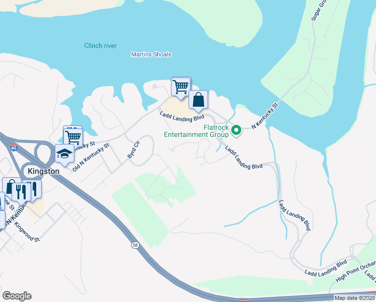 map of restaurants, bars, coffee shops, grocery stores, and more near 134 Claygate Court in Kingston