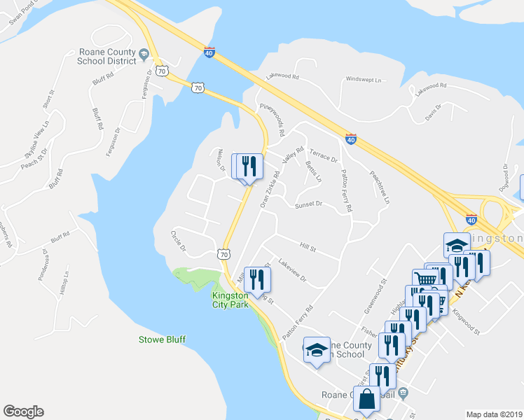 map of restaurants, bars, coffee shops, grocery stores, and more near 311 Mill Street in Kingston