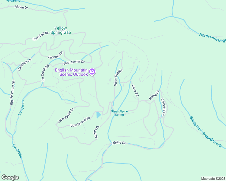 map of restaurants, bars, coffee shops, grocery stores, and more near 1050 McKinley Street in Sevierville