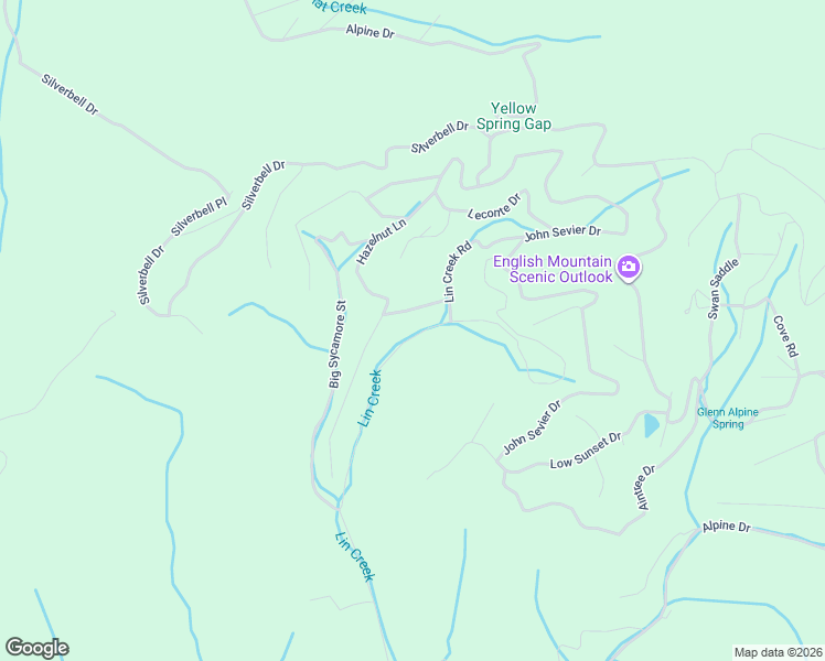 map of restaurants, bars, coffee shops, grocery stores, and more near Buckeye Road in Sevierville