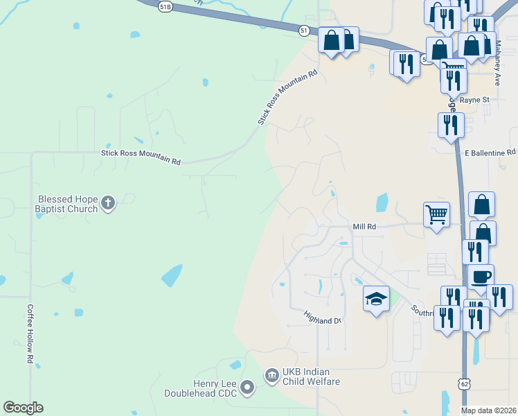 map of restaurants, bars, coffee shops, grocery stores, and more near 856 Ridgeview Drive in Tahlequah