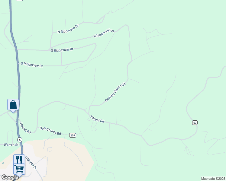 map of restaurants, bars, coffee shops, grocery stores, and more near 287 Country Charm Road in Mountain View