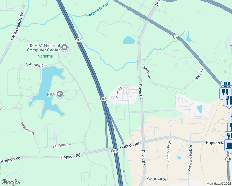 map of restaurants, bars, coffee shops, grocery stores, and more near 532 Libson Street in Durham