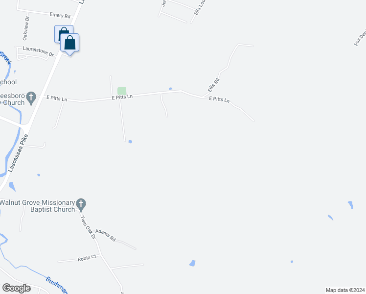 map of restaurants, bars, coffee shops, grocery stores, and more near 1798 East Pitts Lane in Murfreesboro