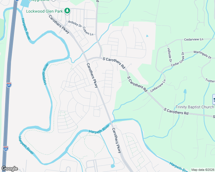 map of restaurants, bars, coffee shops, grocery stores, and more near 2014 Echelon Drive in Franklin