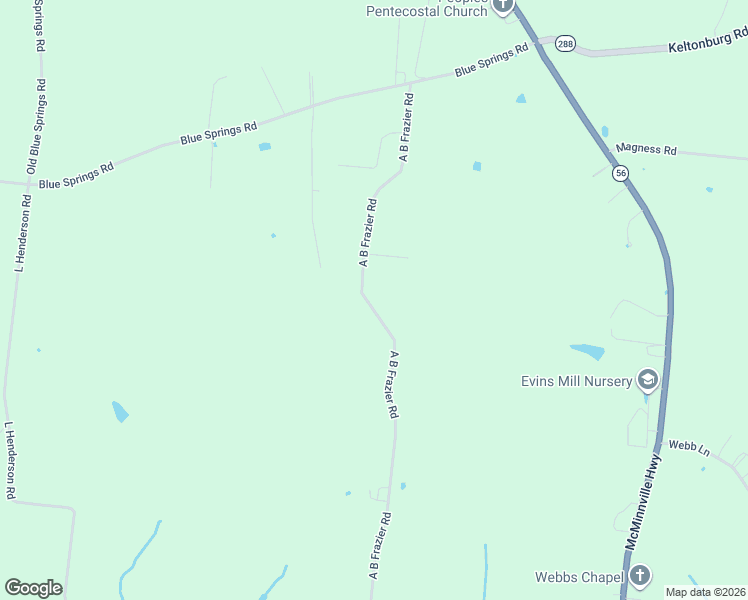 map of restaurants, bars, coffee shops, grocery stores, and more near 665 Ab Frazier Road in Smithville