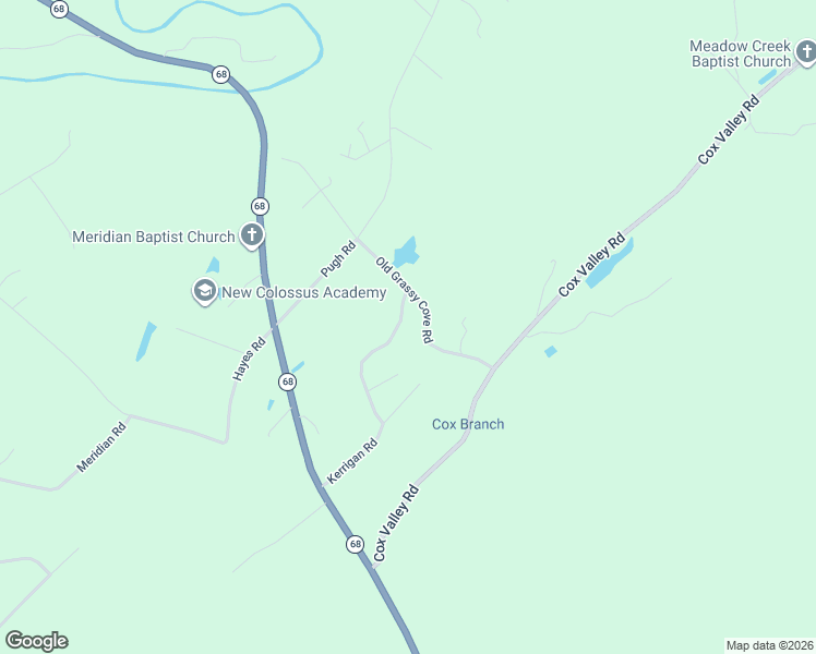 map of restaurants, bars, coffee shops, grocery stores, and more near 484 Kerrigan Road in Crossville