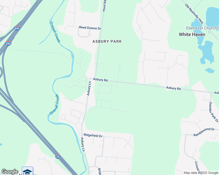 map of restaurants, bars, coffee shops, grocery stores, and more near 3560-3654 Asbury Road in Murfreesboro