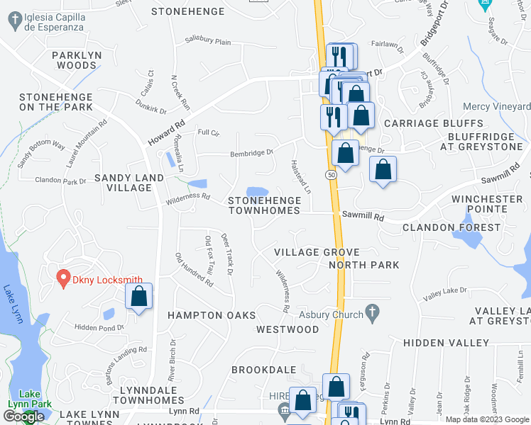 map of restaurants, bars, coffee shops, grocery stores, and more near 7609 Trowbridge Court in Raleigh