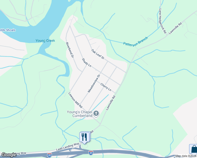 map of restaurants, bars, coffee shops, grocery stores, and more near 218 Cherry Lane in Kingston
