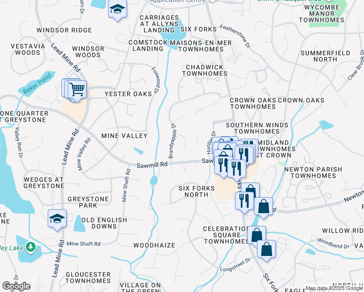 map of restaurants, bars, coffee shops, grocery stores, and more near 7809 Hemlock Court in Raleigh