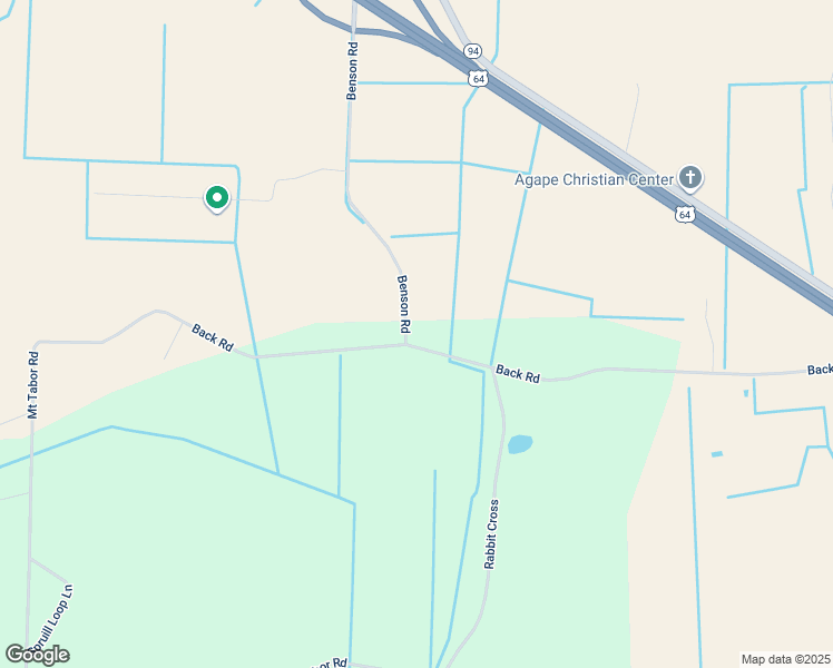 map of restaurants, bars, coffee shops, grocery stores, and more near Benson Road in Creswell