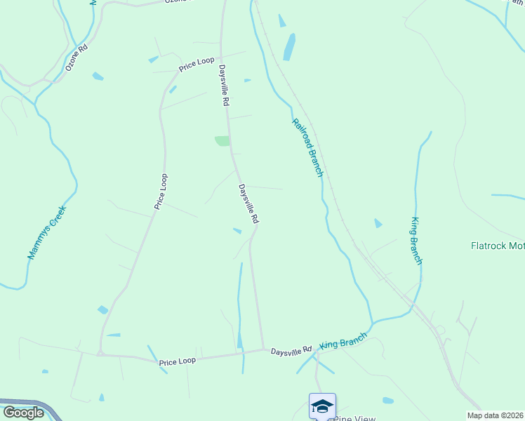 map of restaurants, bars, coffee shops, grocery stores, and more near 1320 Daysville Road in Rockwood