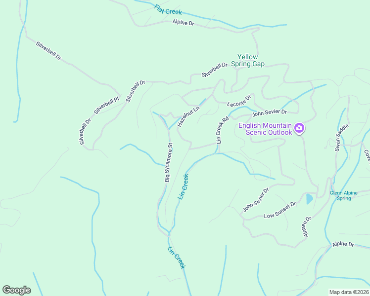 map of restaurants, bars, coffee shops, grocery stores, and more near Buckeye Road in Sevierville