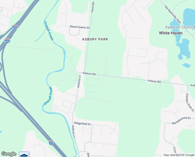 map of restaurants, bars, coffee shops, grocery stores, and more near 3560-3654 Asbury Road in Murfreesboro