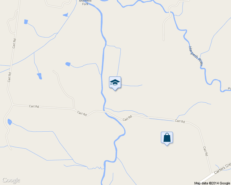 map of restaurants, bars, coffee shops, grocery stores, and more near Carl Road in Franklin