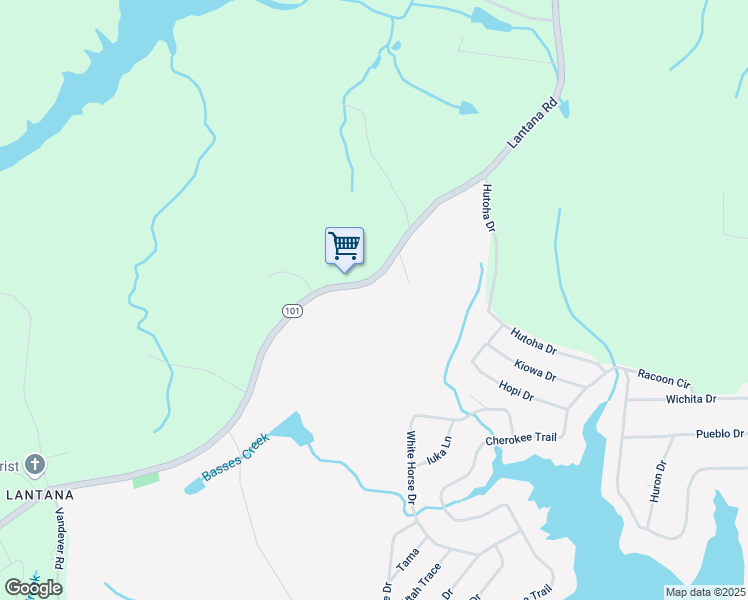map of restaurants, bars, coffee shops, grocery stores, and more near 6041 Lantana Road in Crossville