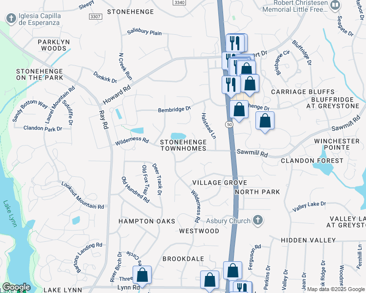 map of restaurants, bars, coffee shops, grocery stores, and more near 7617 Trowbridge Court in Raleigh