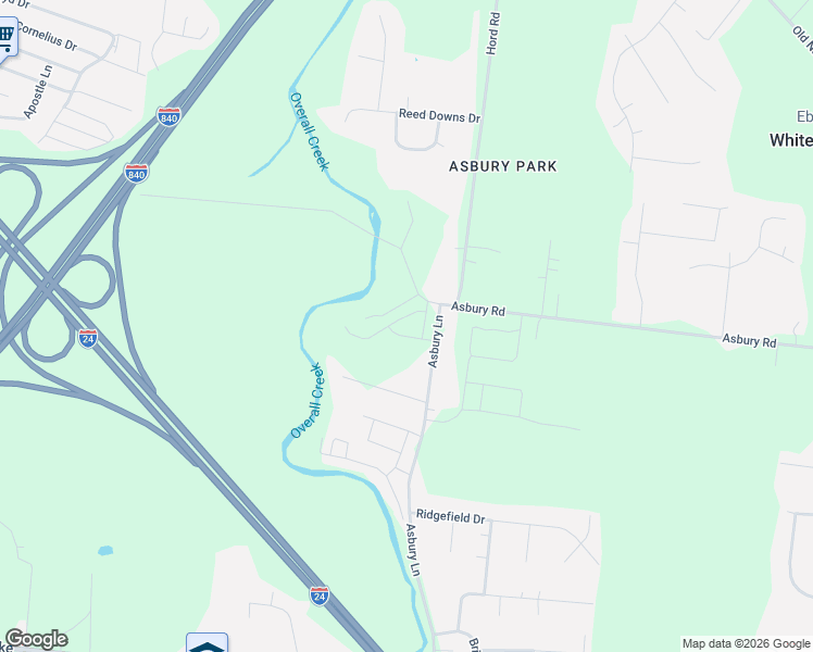 map of restaurants, bars, coffee shops, grocery stores, and more near 3798 Asbury Lane in Murfreesboro
