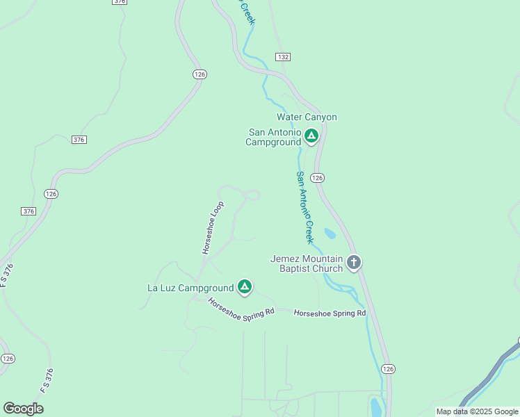 map of restaurants, bars, coffee shops, grocery stores, and more near 34 Horseshoe Circle in Jemez Springs