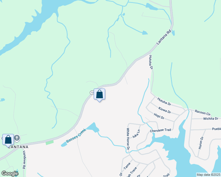 map of restaurants, bars, coffee shops, grocery stores, and more near 6041 Lantana Road in Crossville