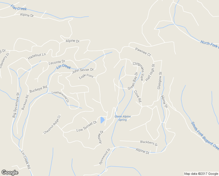 map of restaurants, bars, coffee shops, grocery stores, and more near 1050 McKinley Street in Sevierville