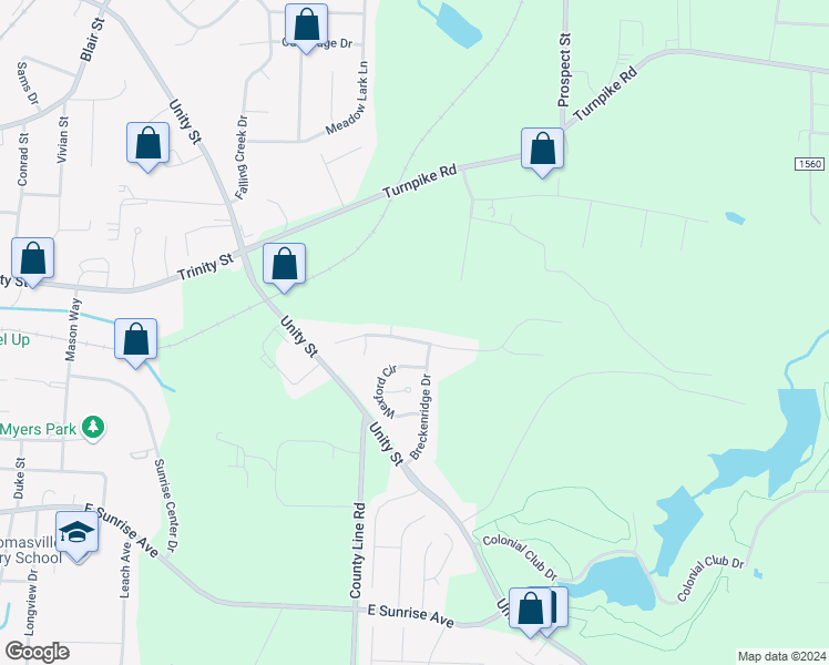 map of restaurants, bars, coffee shops, grocery stores, and more near 205 Freemont Drive in Thomasville