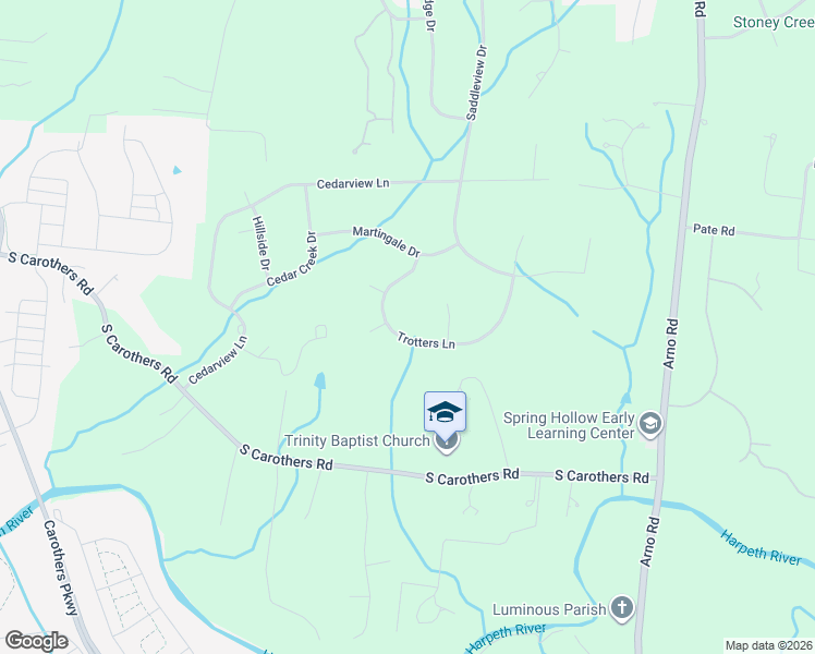 map of restaurants, bars, coffee shops, grocery stores, and more near 3012 Trotters Lane in Franklin