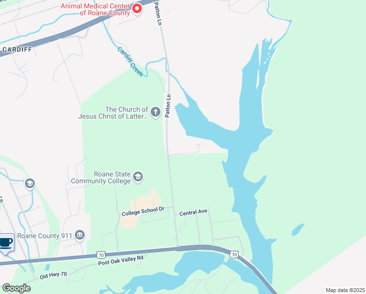 map of restaurants, bars, coffee shops, grocery stores, and more near 257 Patton Lane in Harriman