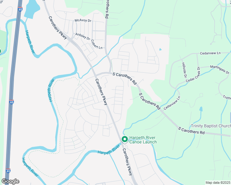 map of restaurants, bars, coffee shops, grocery stores, and more near 9008 Wenlock Lane in Franklin