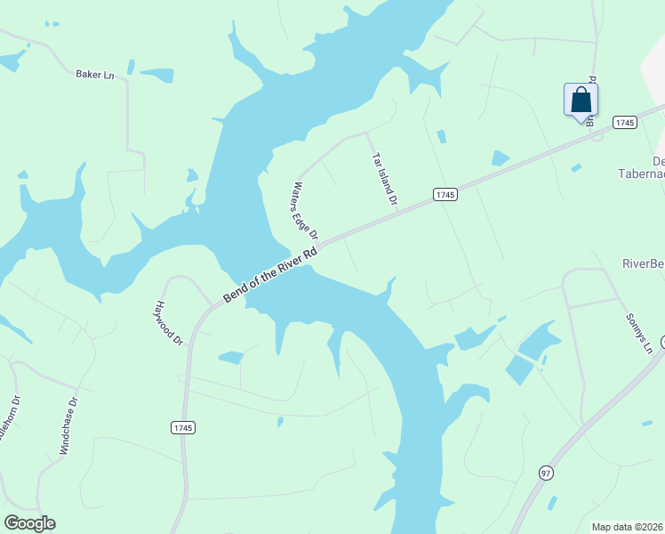 map of restaurants, bars, coffee shops, grocery stores, and more near 7747 Bend of the River Road in Rocky Mount