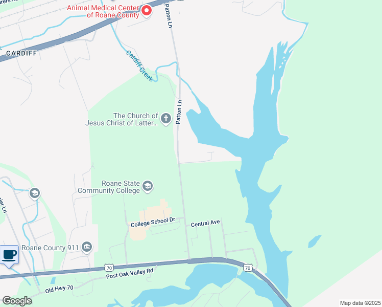 map of restaurants, bars, coffee shops, grocery stores, and more near 257 Patton Ln in Harriman